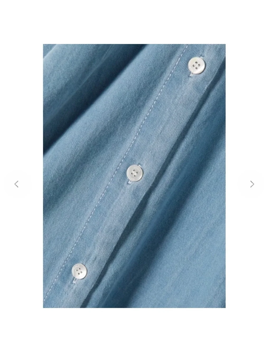Staud Light Blue Button-Front Maxi Shirt Dress - Picture 5 of 11